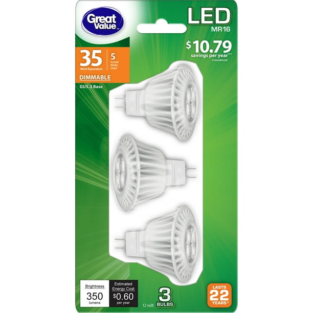 1-Pack Not Dimmable MR16 Led Light Bulb 3W Daylight White 35W Replacement Spotlight 5000K with 270 Lumens Brightness Best Energy Saver & Heat Resistant Spot Listed 1-Pack Not Dimmable MR16 Led Light Bulb 3W Daylight White 35W Replacement Spotlight 5000K with 270 Lumens Brightness Best Energy Saver & Heat Resistant Spot Listed